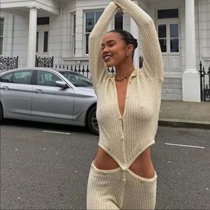 Ruve Styled Two Piece Knit Jumpsuit